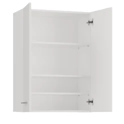 Autres NELLIO - Armoire de toilette murale - Meuble Salle de bain à suspendre - 64x30x90 cm - Rangement