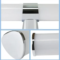 Nettlife Applique miroir LED 8W chrome étanche IP44 40CM blanc neutre 4000K