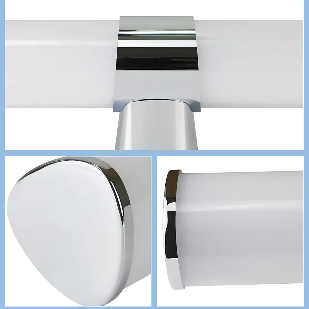 Nettlife Applique miroir LED 8W chrome étanche IP44 40CM blanc neutre 4000K