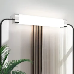 Miroir Grossissant Lumineux|Nettlife applique miroir LED avec prise 10W blanc neutre 4000K chrome