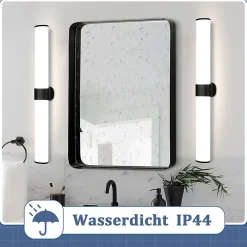Miroir Grossissant Lumineux|Nettlife applique miroir LED 15W 60cm blanc neutre 4000K noir