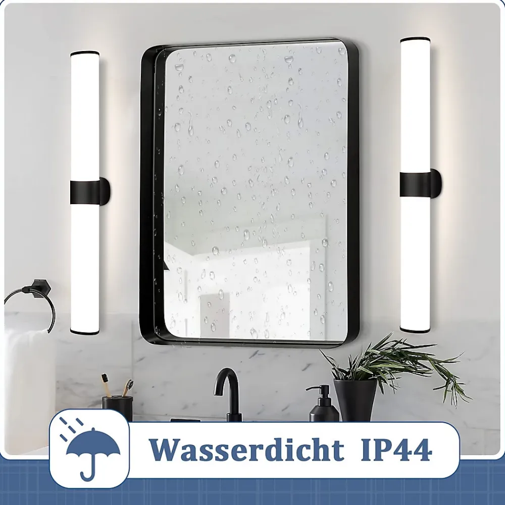 Miroir Grossissant Lumineux|Nettlife applique miroir LED 15W 60cm blanc neutre 4000K noir