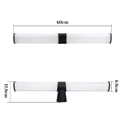 Miroir Grossissant Lumineux|Nettlife applique miroir LED 15W 60cm blanc neutre 4000K noir