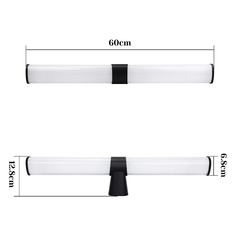 Miroir Grossissant Lumineux|Nettlife applique miroir LED 15W 60cm blanc neutre 4000K noir