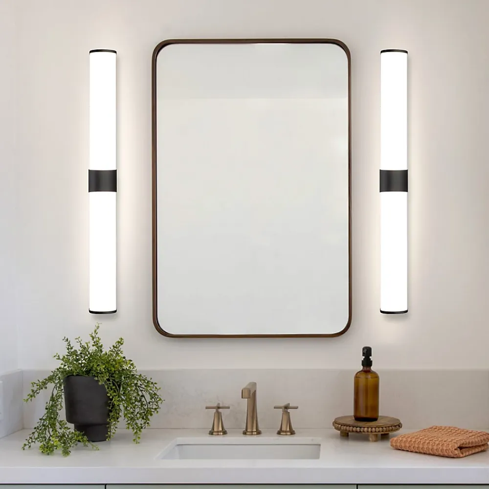 Miroir Grossissant Lumineux|Nettlife applique miroir LED 15W 60cm blanc neutre 4000K noir