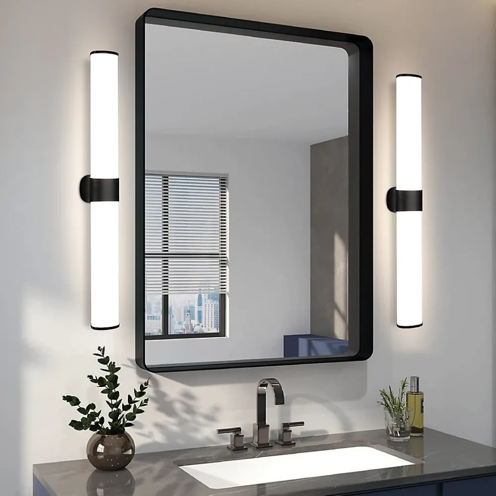 Miroir Grossissant Lumineux|Nettlife applique miroir LED 15W 60cm blanc neutre 4000K noir