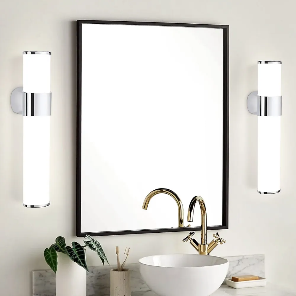 Miroir Grossissant Lumineux|Nettlife Lot 2 Lampes Miroir LED 6W 30CM IP44 Blanc Neutre 4000K Salle de Bain Chrome Moderne