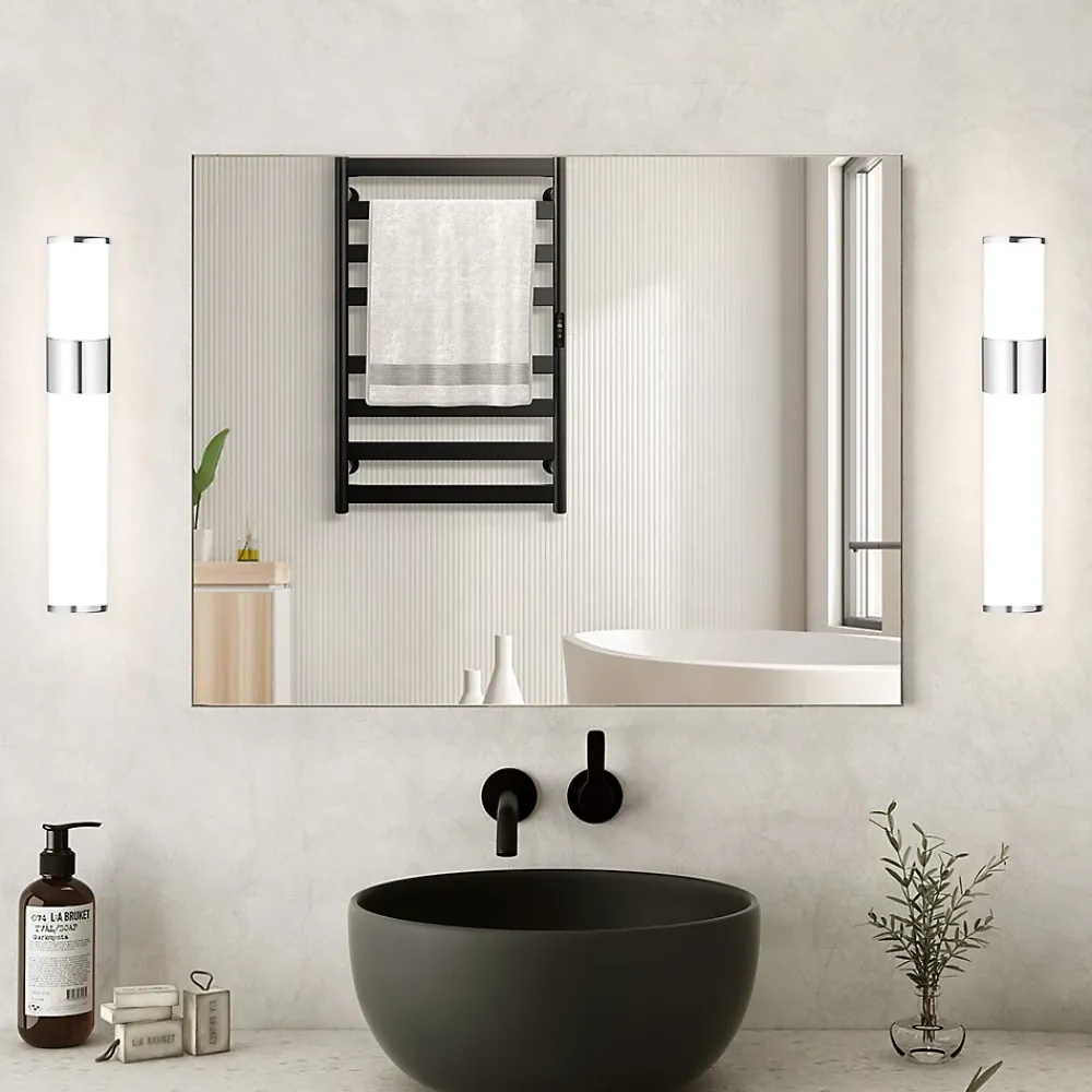 Miroir Grossissant Lumineux|Nettlife Lot 2 Lampes Miroir LED 6W 30CM IP44 Blanc Neutre 4000K Salle de Bain Chrome Moderne