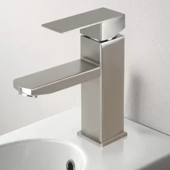 Nettlife robinet d'évier robinet chaud/froid robinet haute pression en acier inoxydable