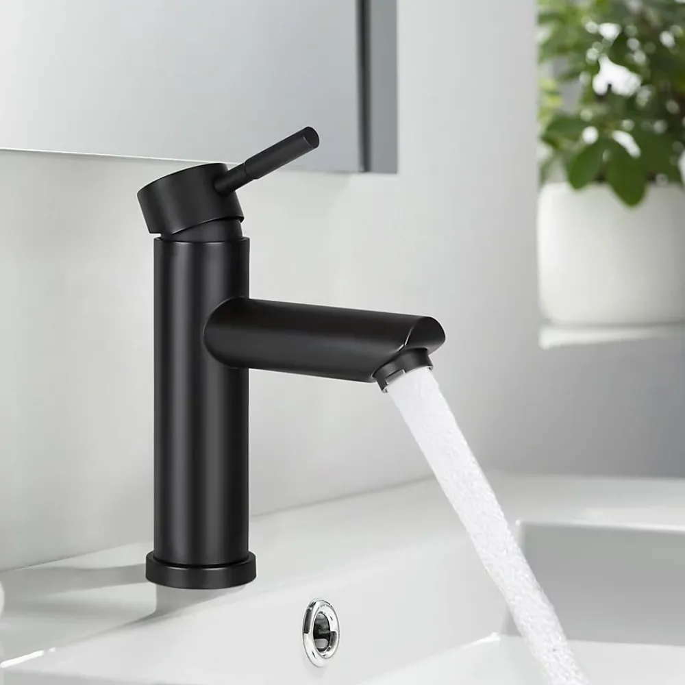Robinet Lavabo Et Vasque|Nettlife robinet d'évier robinet chaud/froid robinet haute pression en acier inoxydable