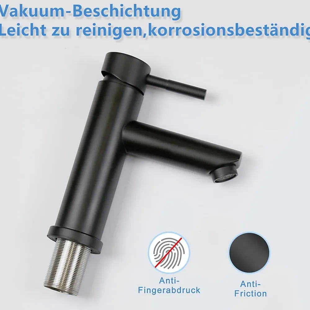 Robinet Lavabo Et Vasque|Nettlife robinet d'évier robinet chaud/froid robinet haute pression en acier inoxydable