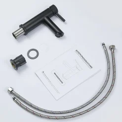 Robinet Lavabo Et Vasque|Nettlife robinet d'évier robinet chaud/froid robinet haute pression en acier inoxydable