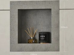 Niche De Salle De Bains|Vente-unique Niche de douche à encastrer et prête à carreler - 31 x 31 cm - KLARA