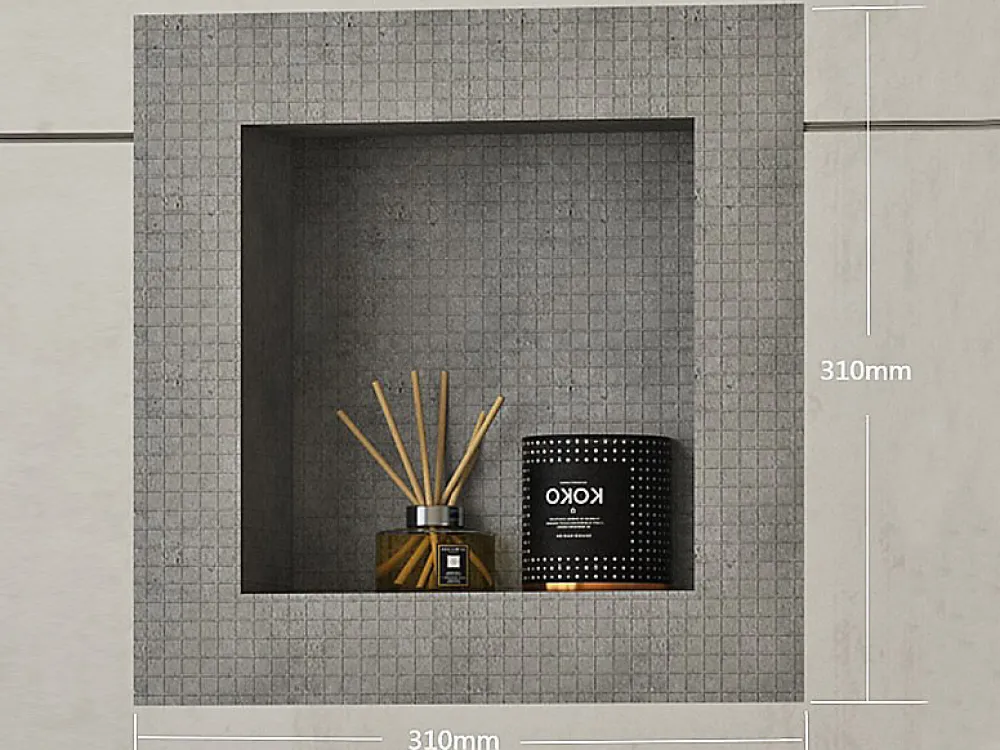 Niche De Salle De Bains|Vente-unique Niche de douche à encastrer et prête à carreler - 31 x 31 cm - KLARA