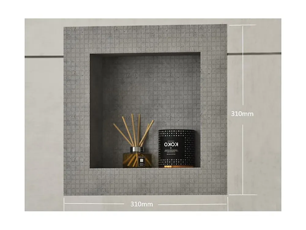Niche De Salle De Bains|Vente-unique Niche de douche à encastrer et prête à carreler - 31 x 31 cm - KLARA