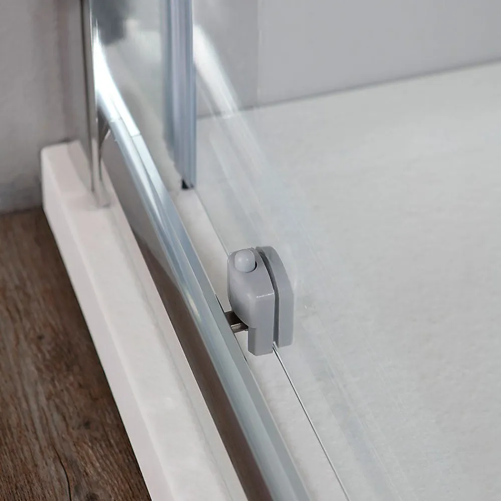 Kiamami Valentina Niche de douche avec porte coulissante 100 cm en verre 6 mm - new giada