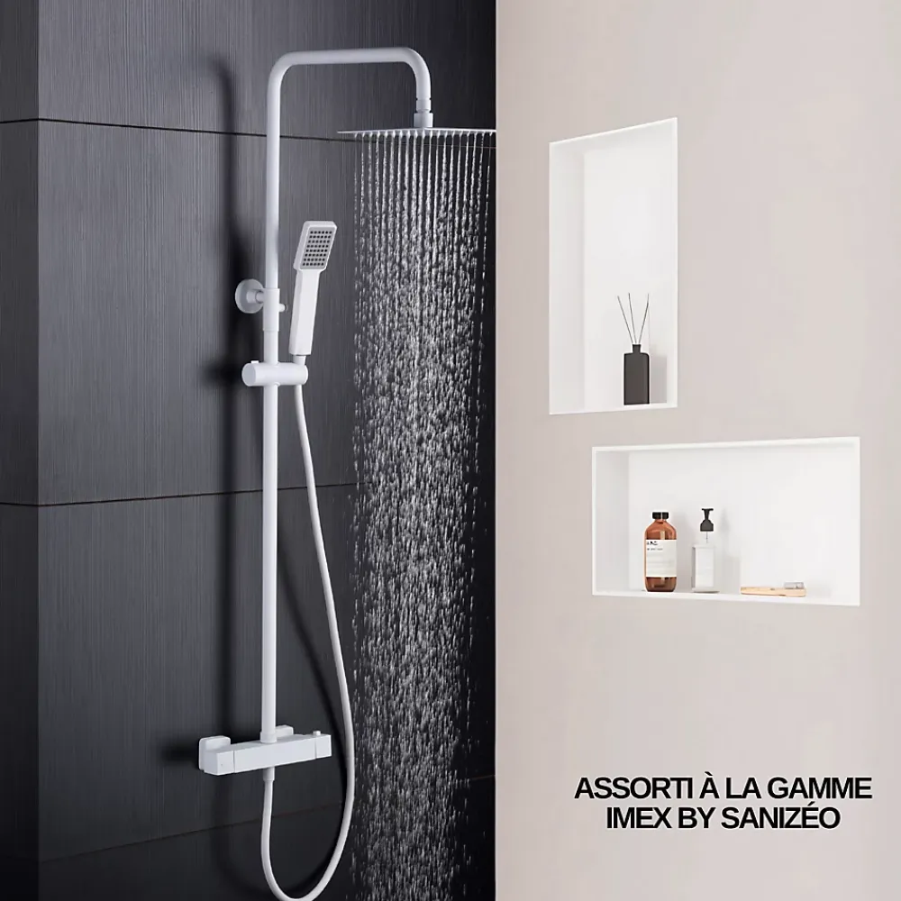 Niche De Salle De Bains|Italbox Niche de Douche Blanc Satiné - 30x60 cm - Rangement Mural Salle de Bain - NOOK