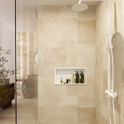 Niche De Salle De Bains|Ledimex Niche de Douche Mural 63 x 33 cm - Rangement Salle de Bain en finition Niquel Brossé - PACIFIC