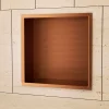 Ledimex Niche de Douche Mural 33 x 33 cm - Rangement Salle de Bain en finition Cuivré - ATLANTIC