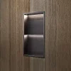 Niche De Salle De Bains|Ledimex Niche de Douche Mural Éclairage Led 33 x 63 cm - Rangement Salle de Bain en finition Noir Métal - MARSHALL