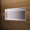 Niche De Salle De Bains|Ledimex Niche de Douche Mural Éclairage Led 63 x 33 cm - Rangement Salle de Bain en finition Niquel Brossé - OCEANIC
