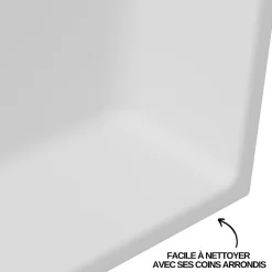 Italbox Niche de Douche Noir Satiné - 30x30 cm - Rangement Mural Salle de Bain - NOOK