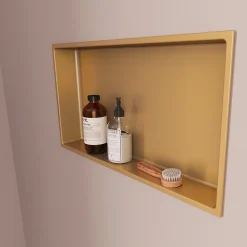 Italbox Niche de Douche Or Satiné - 30x60 cm - Rangement Mural Salle de Bain - NOOK