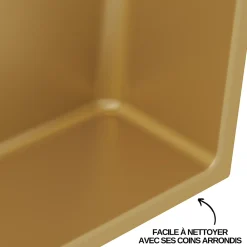 Italbox Niche de Douche Or Satiné - 30x60 cm - Rangement Mural Salle de Bain - NOOK