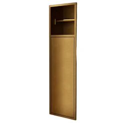 Niche De Salle De Bains|Ledimex Niche de WC 17 x 60 cm - Rangement Mural Encastrable en finition Or Brossé - EGEAN