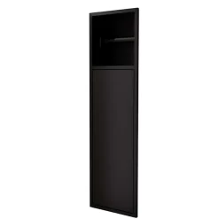 Niche De Salle De Bains|Ledimex Niche de WC 17 x 60 cm - Rangement Mural Encastrable en finition Noir Mat - EGEAN
