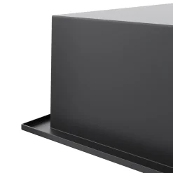 Sirhona Niche inox 600x300x100mm - Encastrée + Bac à douche + Verticale / Horizontale + Noir mat