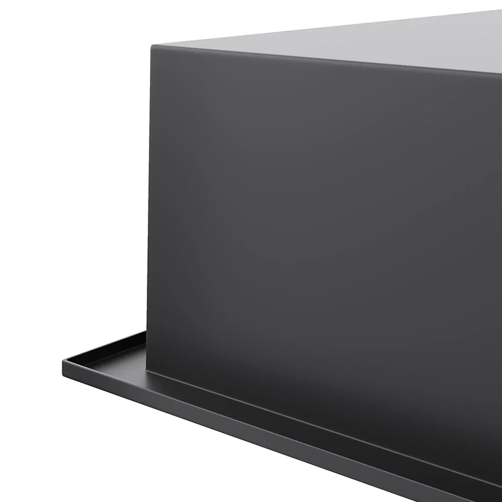 Sirhona Niche inox 600x300x100mm - Encastrée + Bac à douche + Verticale / Horizontale + Noir mat