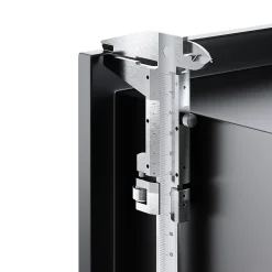 Sirhona Niche inox 600x300x100mm - Encastrée + Bac à douche + Verticale / Horizontale + Noir mat