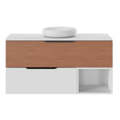 GoodHome Niche l.40 x H.30 x P.45 cm blanc mat Kentia