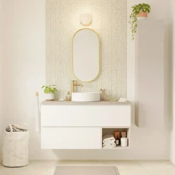 GoodHome Niche l.40 x H.30 x P.45 cm blanc mat Kentia
