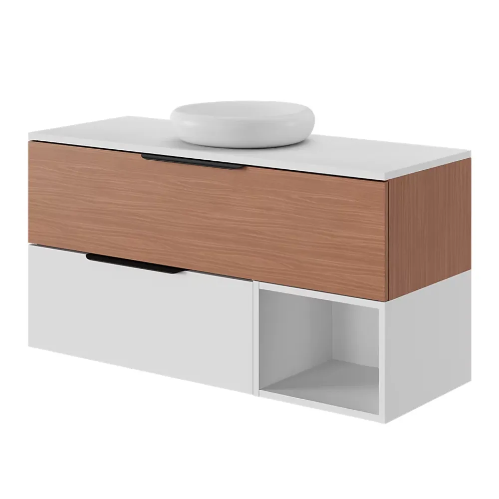 GoodHome Niche l.40 x H.30 x P.45 cm blanc mat Kentia