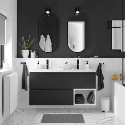 GoodHome Niche l.40 x H.30 x P.45 cm blanc mat Kentia