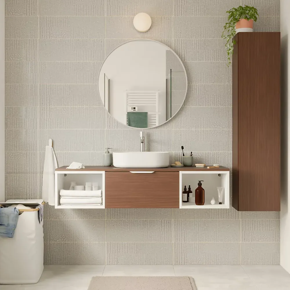 GoodHome Niche l.40 x H.30 x P.45 cm blanc mat Kentia