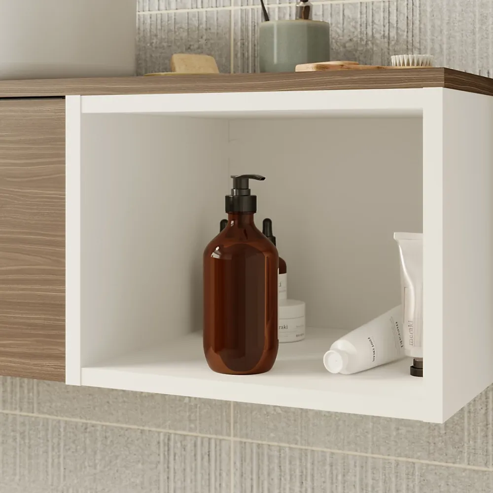GoodHome Niche l.40 x H.30 x P.45 cm blanc mat Kentia