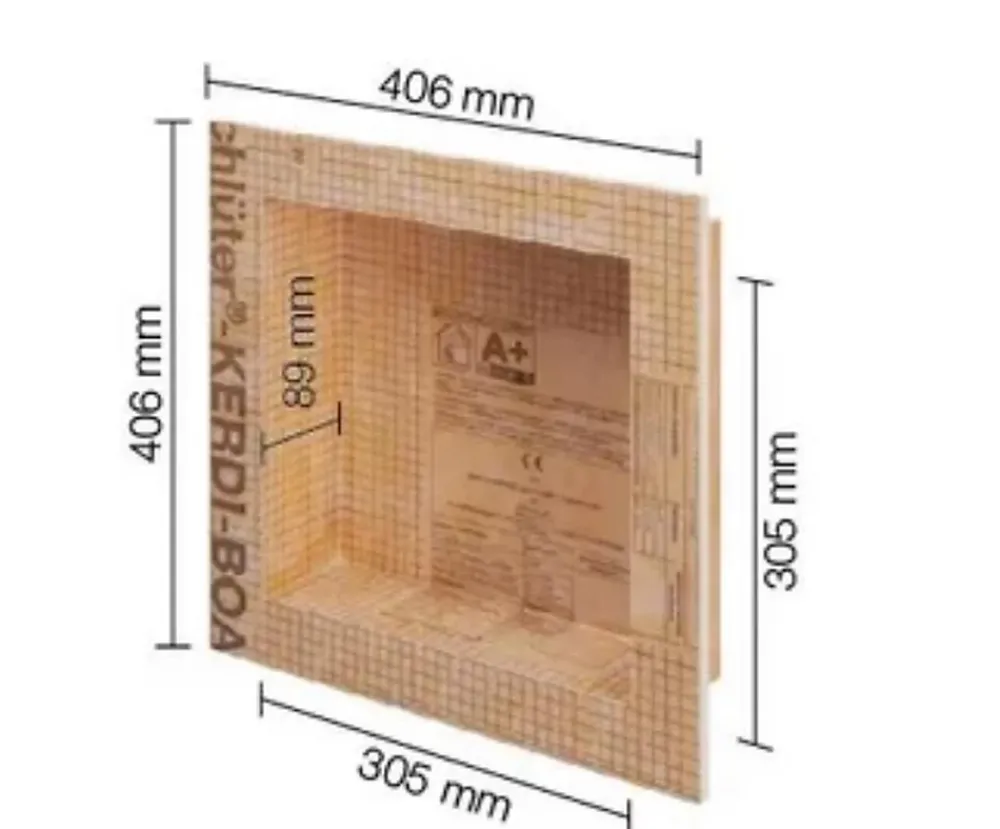 Etagère Salle De Bains|Schluter Niche murale à carreler KERDI-BOARD-N - 305 x 508 x 89 mm - Sans tablette