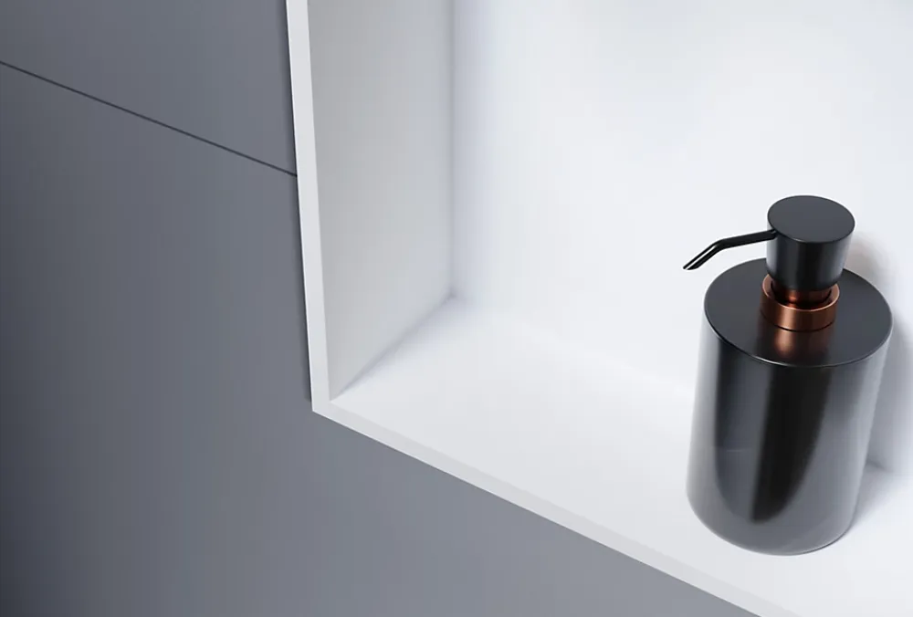 Niche De Salle De Bains|Bernstein Niche murale de douche, étagère encastrable douche acier inox - 30x20x10cm - NT203010X Blanc