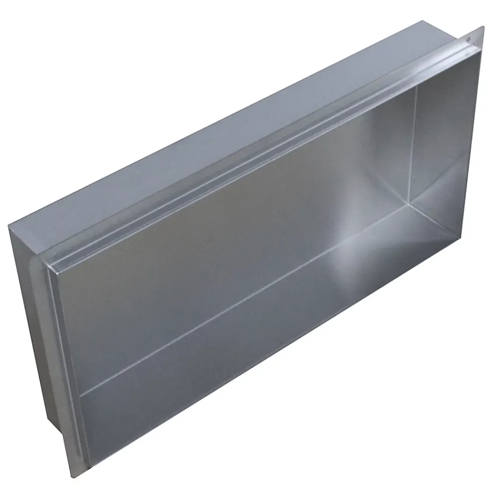 Niche De Salle De Bains|Bernstein Niche murale de douche, étagère encastrable douche acier inox, sans rebord - 60x30x10cm - BS603010 Acier brossé