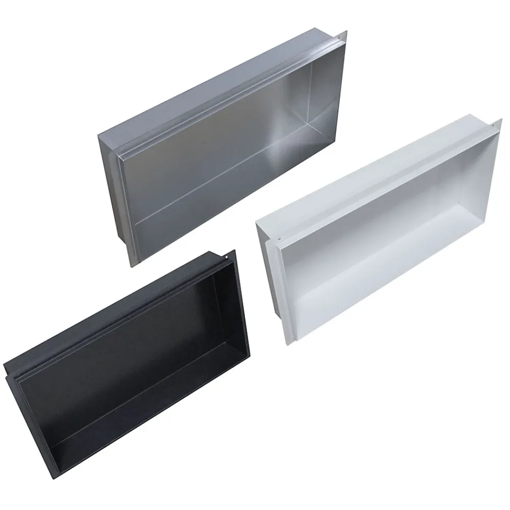 Niche De Salle De Bains|Bernstein Niche murale de douche, étagère encastrable douche acier inox, sans rebord - 60x30x10cm - BS603010 Acier brossé