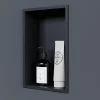Bernstein Niche murale de douche, étagère encastrable douche acier inox - 30x20x10cm - NT203010X Noir