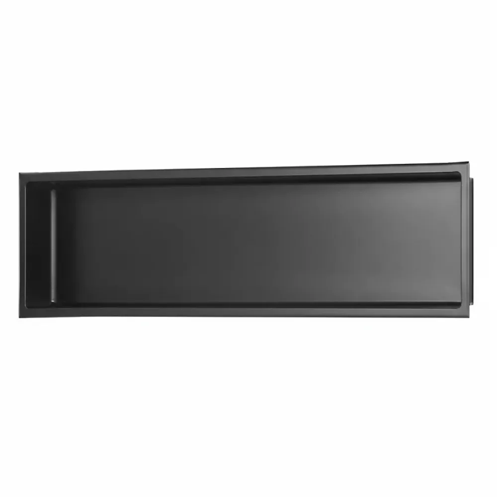 Sanitaire Niche murale de douche, étagère encastrable douche acier Noir Mat - 30x90cm