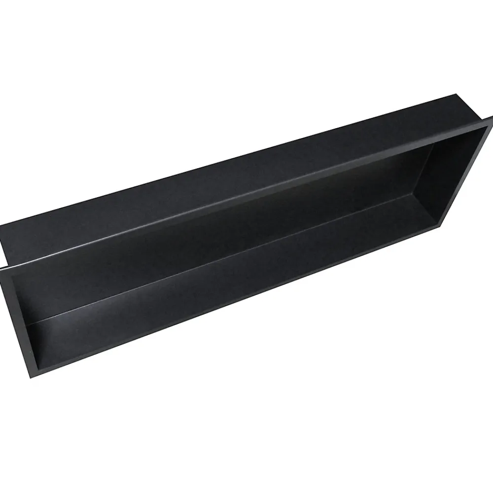 Bernstein Niche murale de douche, étagère encastrable douche acier inox - 90x30x10cm - BS903010 Noir