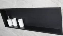 Bernstein Niche murale de douche, étagère encastrable douche acier inox - 90x30x10cm - BS903010 Noir