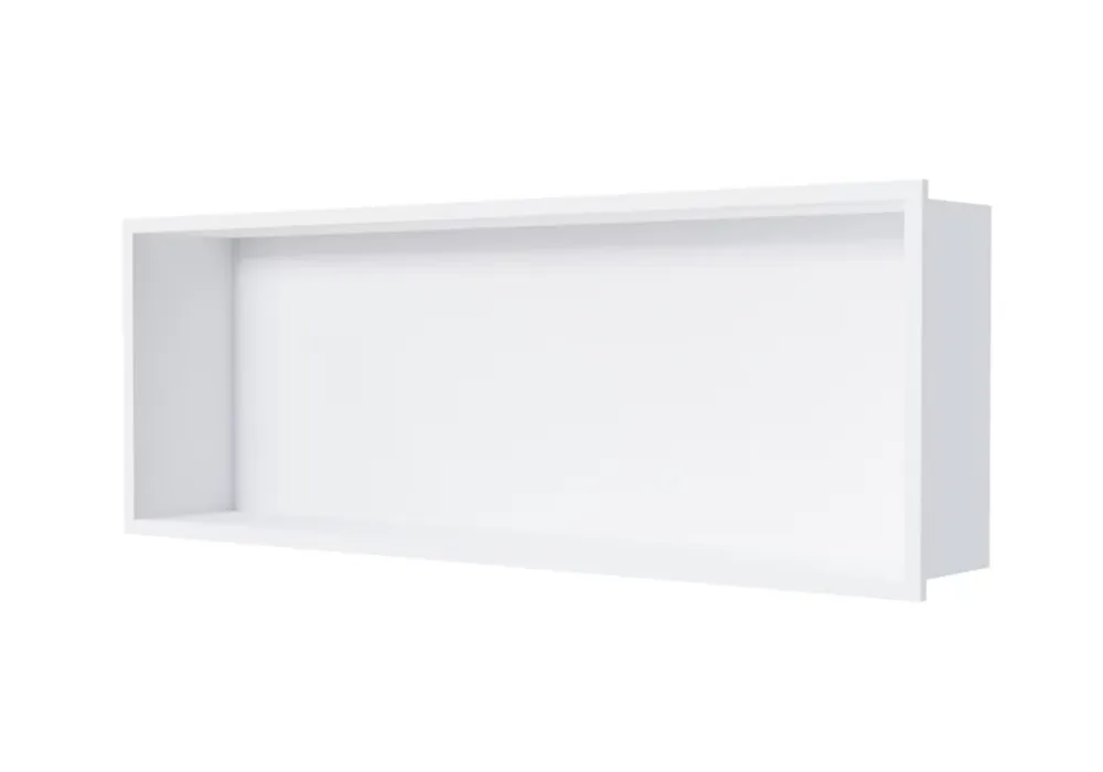 Niche De Salle De Bains|Bernstein Niche murale de douche, étagère encastrable douche acier inox - 20x60x10cm - NT206010X Blanc