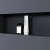 Niche De Salle De Bains|Bernstein Niche murale de douche, étagère encastrable douche acier inox sans cadre - 20x60x10cm - NT206010X Noir