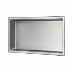 Sanitaire Niche murale de douche, étagère encastrable douche acier Inox Brossé - 30x60cm